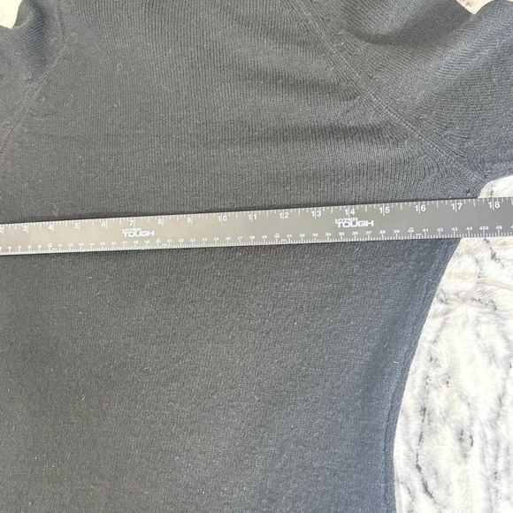 Y2K VTG Hoodie Sz M Black Full Zip Soft Hooded Preppy Whimsigoth Goth Grunge - Picture 6 of 8